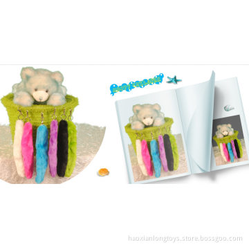 Tiger tail Plush key ring